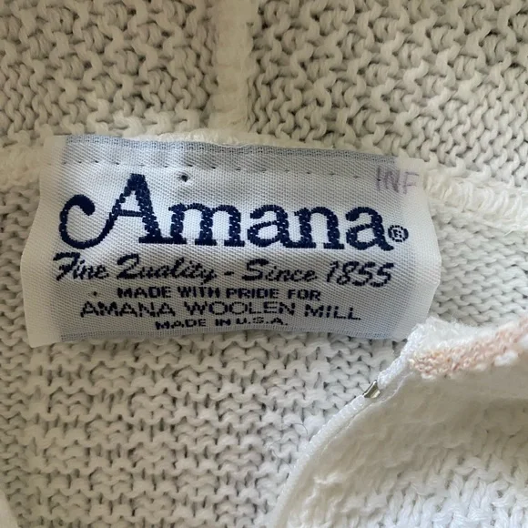 Vintage Amana Woolen Mills Infant Bunting / Sleep Sack – 100% Cotton Knit, USA